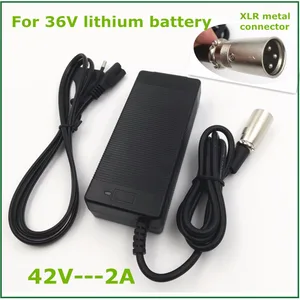 36v li ion charger 42v2a electric bike lithium battery charger for 36v lithium battery with xlr socketconnector good quality free global shipping