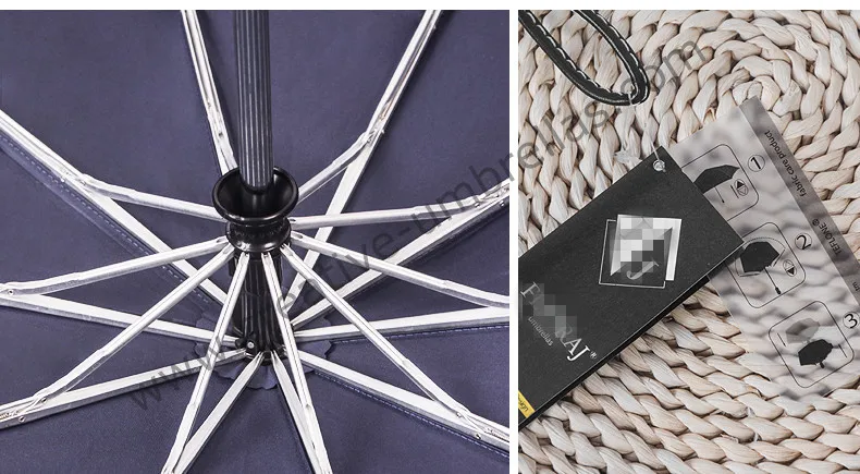 Автоматические зонтики 2 шт./лот 10 ребер три сложения автоматическое открывание и