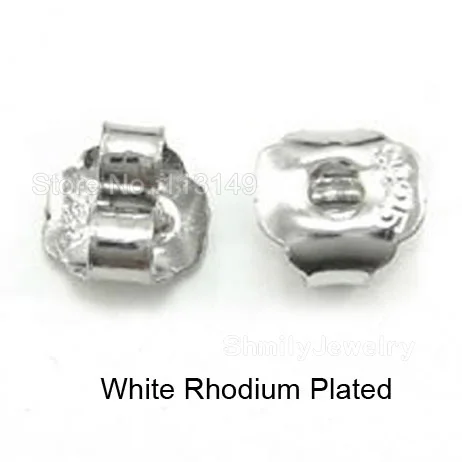 Оптовая продажа 100 пар/лот 4*3 7 мм серьги гвоздики из стерлингового серебра 925