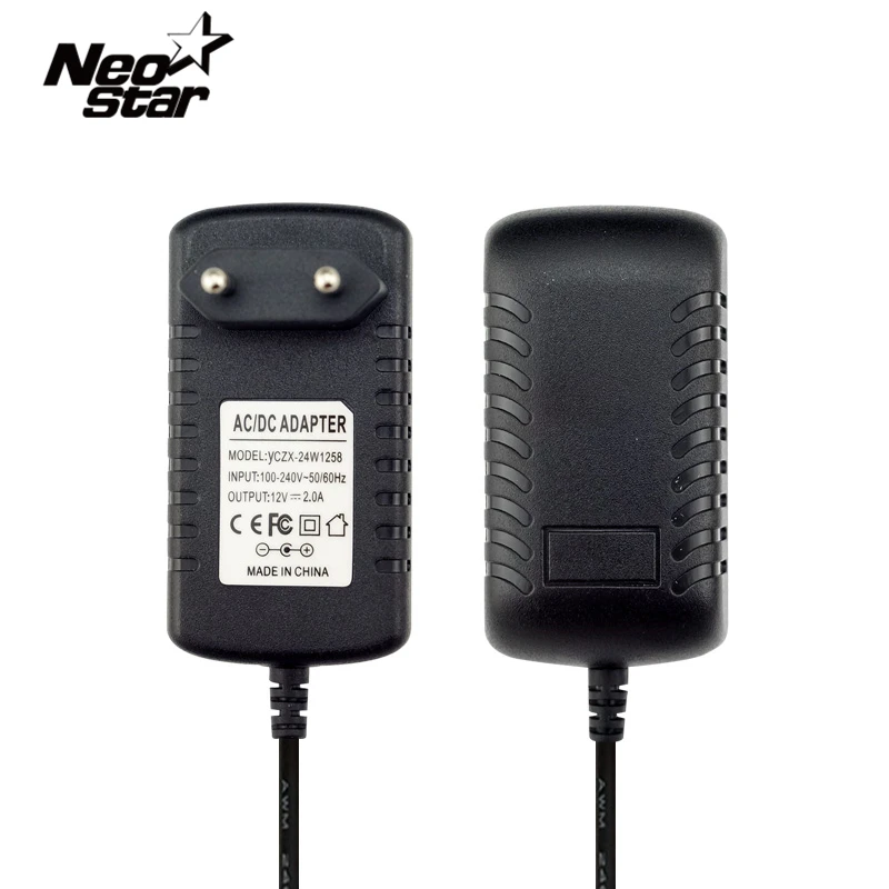 Универсальное зарядное устройство для ЕС Великобритании США 12 В 2 а переменного