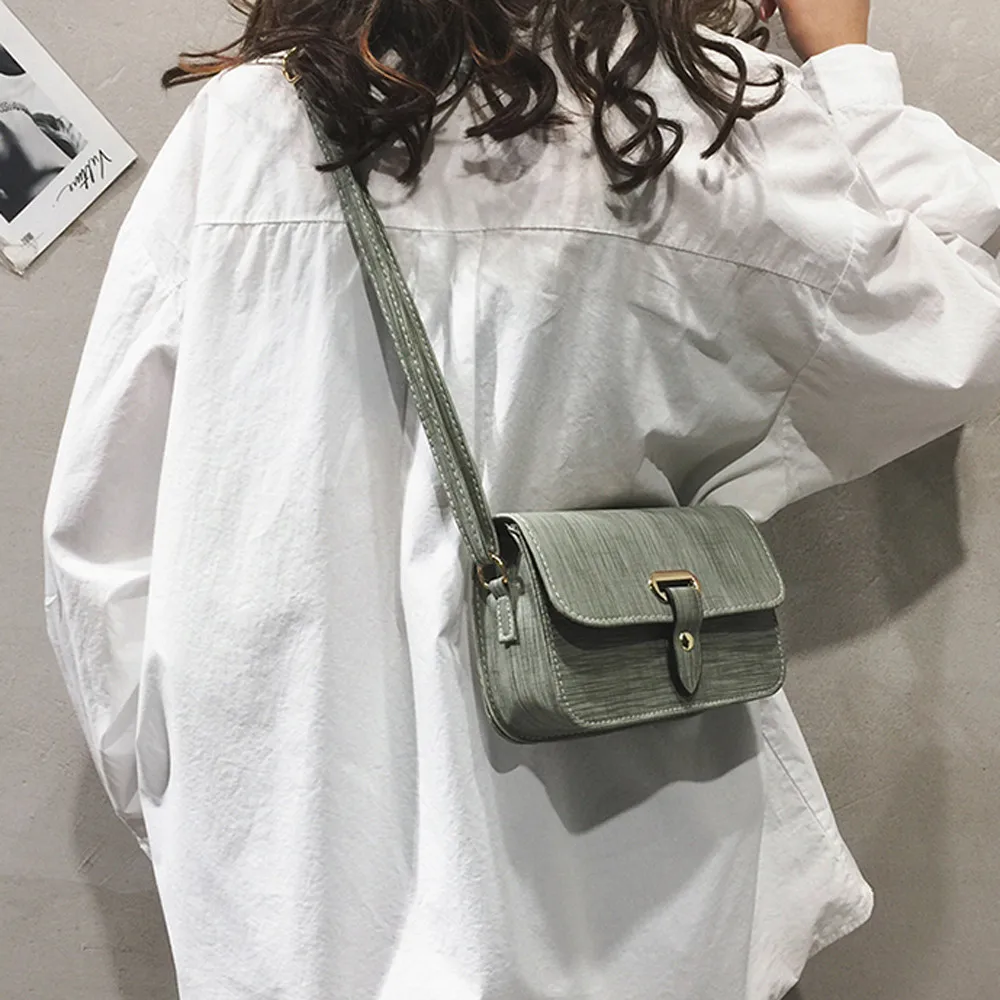 Женские сумки через плечо MOLAVE однотонные почтальонки на пуговицах 9330 2019|Сумки с