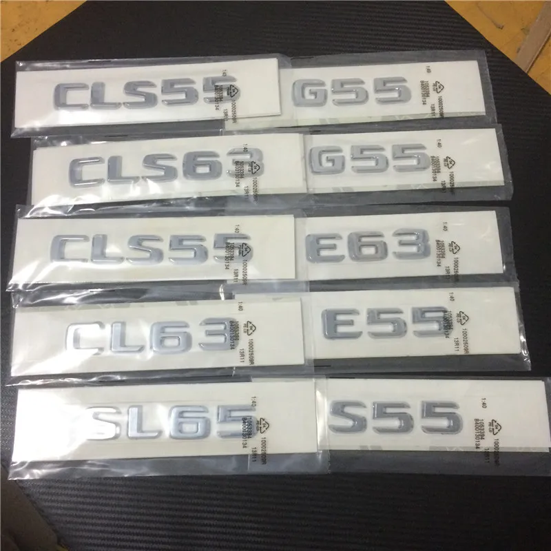 20PC New Car Styling ABS Chrome CLS55 E55 CLS63 G55 S55 E63 CL63 SL65 S63 ML500 E500 Rear Boot Truck Sticker Auto Badge Emblem | Автомобили