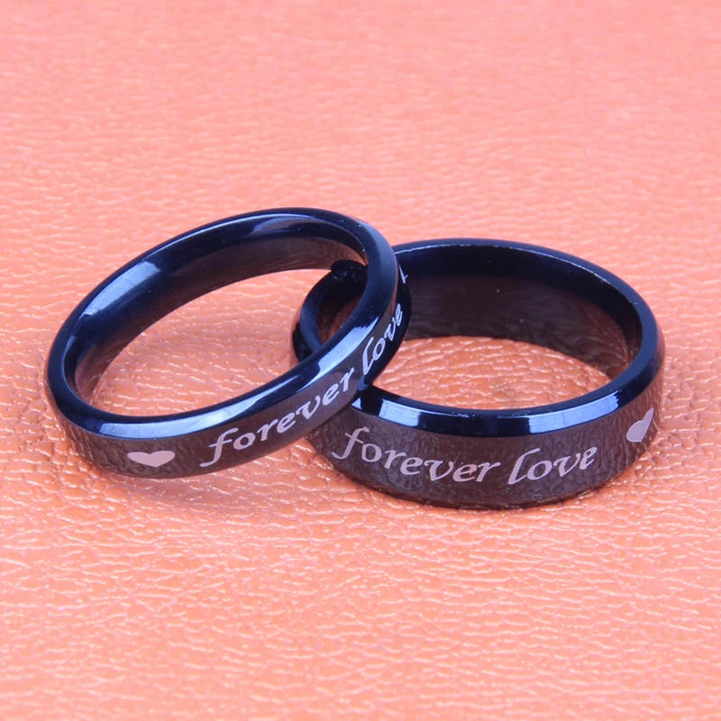 Foreverlove 1 шт. простые стальные кольца из титана для влюбленных пар обручальные его