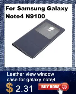 Тонкий умный чехол для samsung Galaxy Note 4 Note4 N9100 N910, Роскошный кожаный чехол-книжка