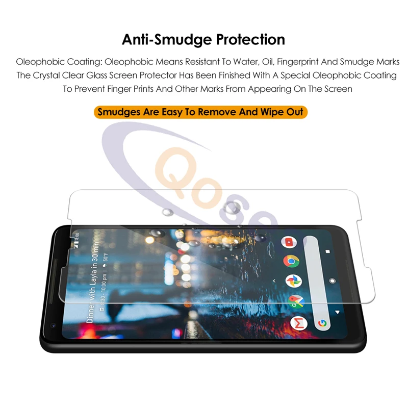 Qosea для Google Pixel 2 XL Премиум Закаленное стекло 9 H ультра прозрачная пленка