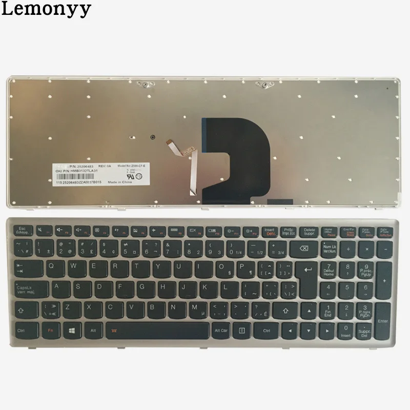 Клавиатура для ноутбука lenovo Ideapad Z500 Z500A Z500 Z500G P500 UK/Canadian French CF/традиционная китайская TW клавиатура с подсветкой