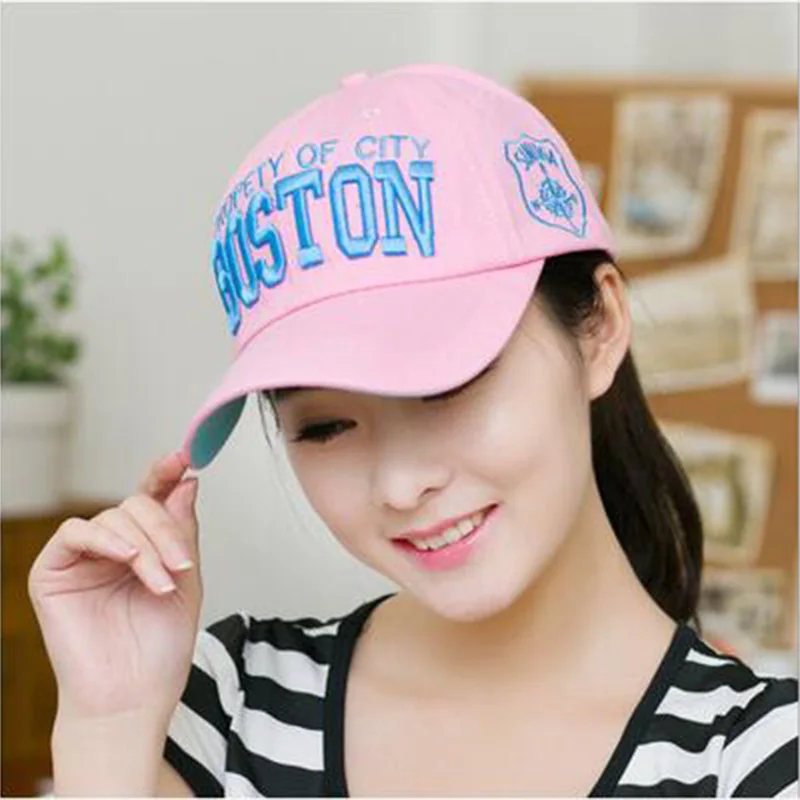 Лидер продаж хлопчатобумажные вышитые буквы Бостонская бейсболка бейсболки