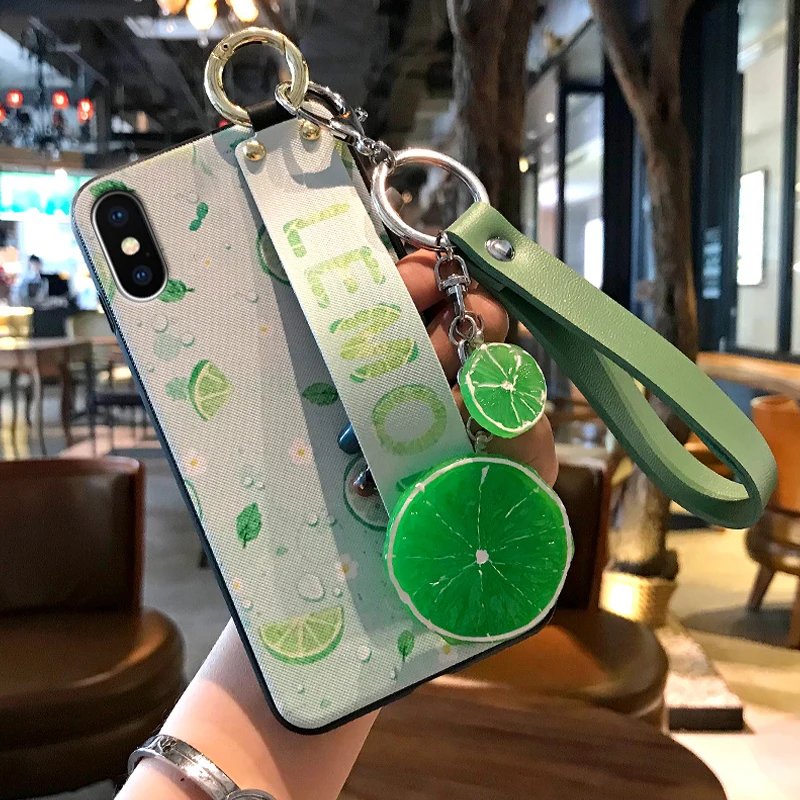 Cute Summer Fruit Phone Strap Case For iPhone 6 6S Hot Sale Colorful Cherry Lemon Strawberry Cover | Мобильные телефоны и