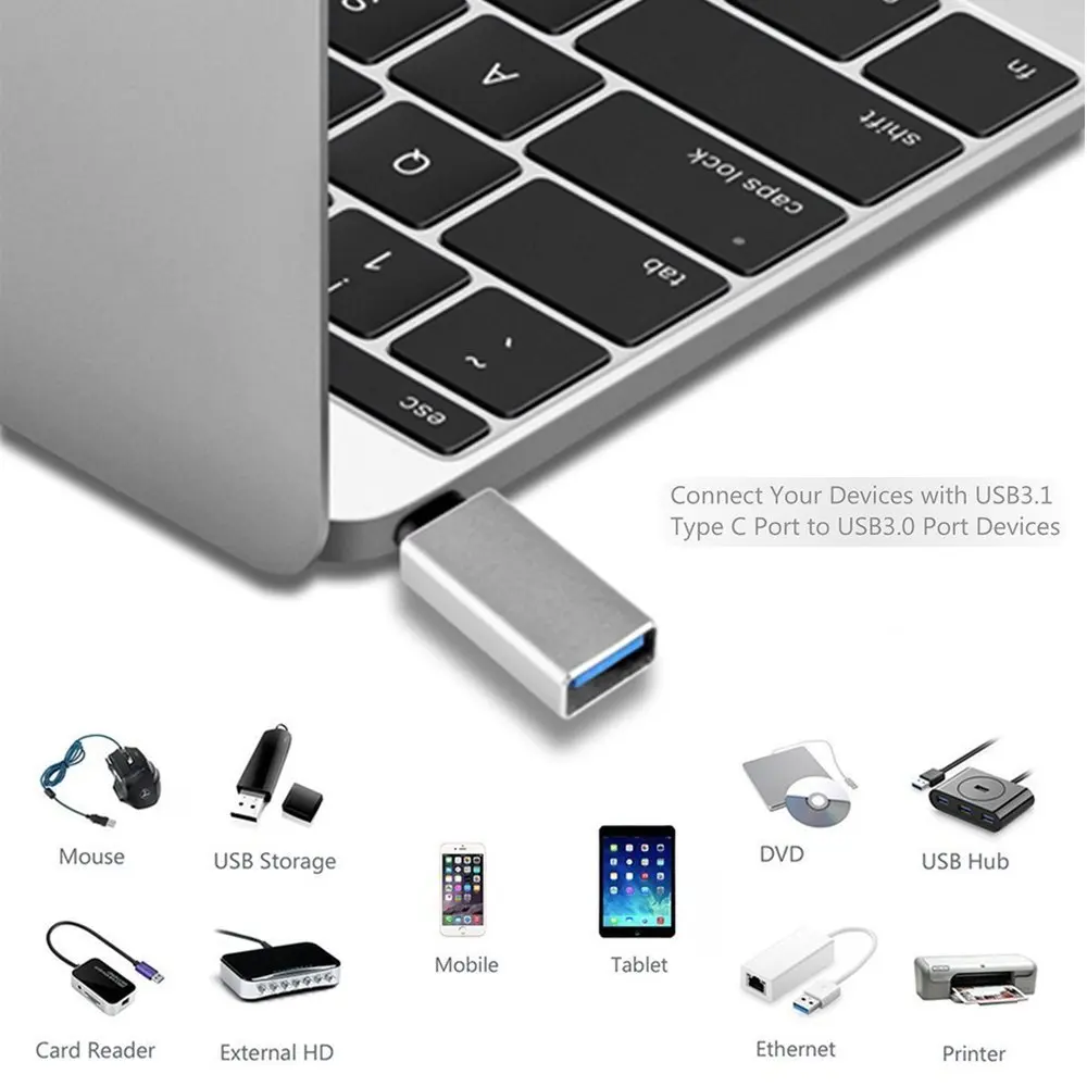 2 шт. USB C 3 0 адаптер с функцией OTG для нового MacBook Pro Google Pixel Nexus 5X 6P HTC 10 samsung s8|Зарядные
