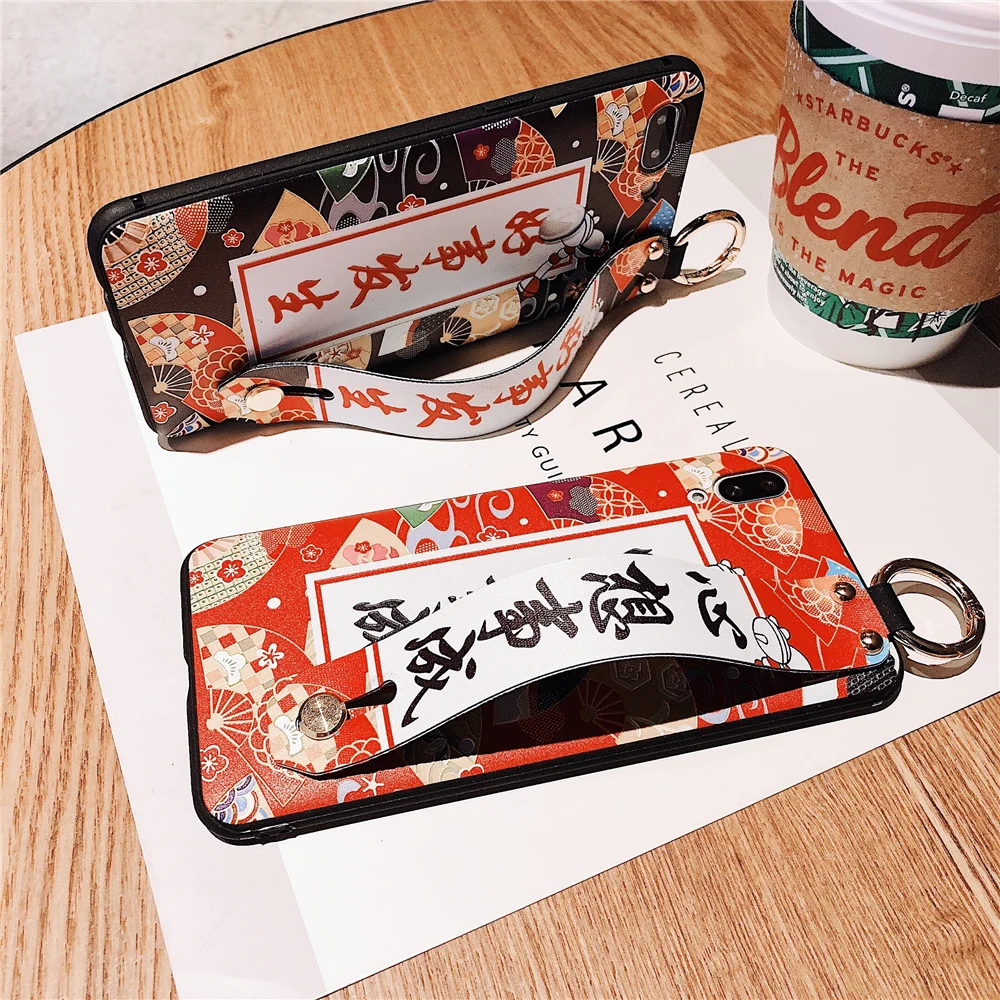 Wrist Strap Case For Xiaomi Redmi Note 5 5A 4X 6 7 K20Pro Chinese Tassel Silicone Phone Cases for 6x 5x Mi 8 9 Cover Capa |