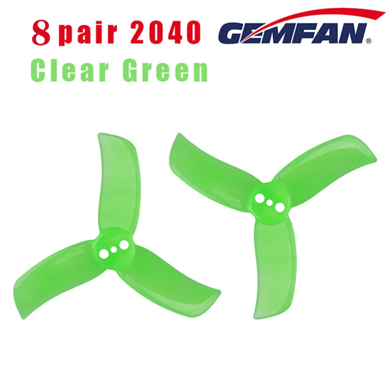 2040 green 8 пар Gemfan 1219/1220/1635/1635/1940/2040/2540/3028/5043 пропеллер ПК вращение по часовой стрелке и против реквизит для квадролет с дистанционным управлением с видом от первого лица гоночный Бесколлекторный двигатель - Цвет: 2040 green