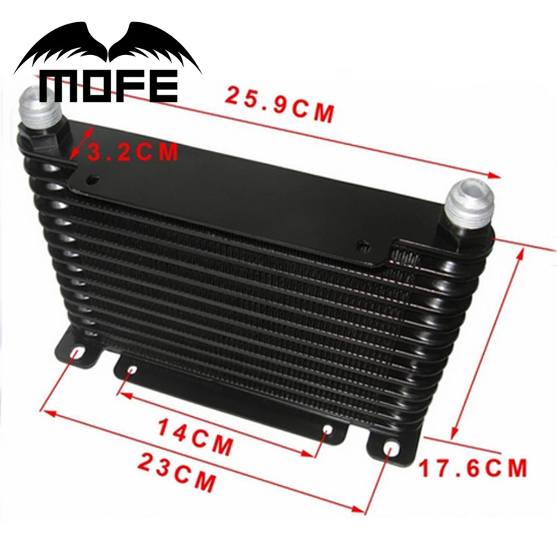 Специальное предложение 13-рядный масляный радиатор двигателя AN10 с адаптером для