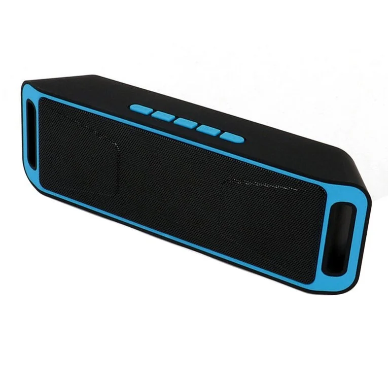 BESIUNI Bluetooth 4,0 портативный беспроводной динамик TF USB FM радио двойной Bluetooth динамик бас звук сабвуфер динамик s - Цвет: Синий