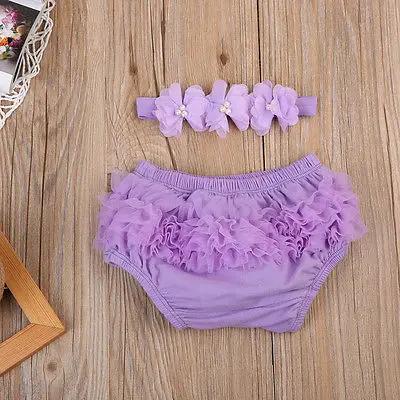 Детские хлопковые шорты кружевные шаровары милые детские подгузники с цветочным