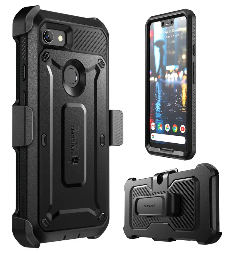 SUP чехол для Google Pixel 3 XL чехол UB Pro полный корпус прочная кобура клип Защитный чехол со встроенной защитной пленкой