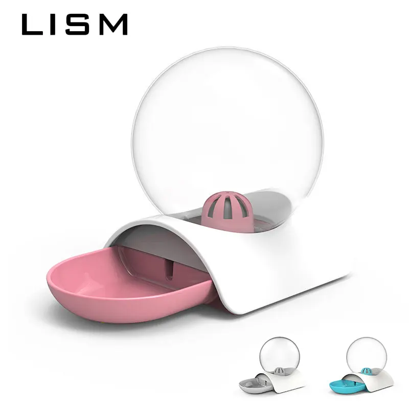 Pink and White Bubble Автоматическая миска для воды для кошек, фонтан для домашних животных, диспенсер для воды, большая миска для питья кошек, 2.8л, без электричества - Цвет: Pink and White