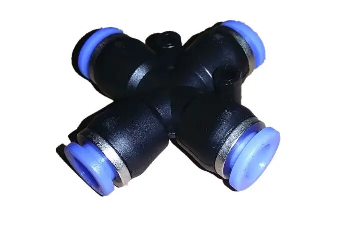

10pcs/lot Pneumatic fittings PZA-8 PZA-4 PZA-6 PZA-10 PZA-12 four Way Cross pneumatic pipe fitting