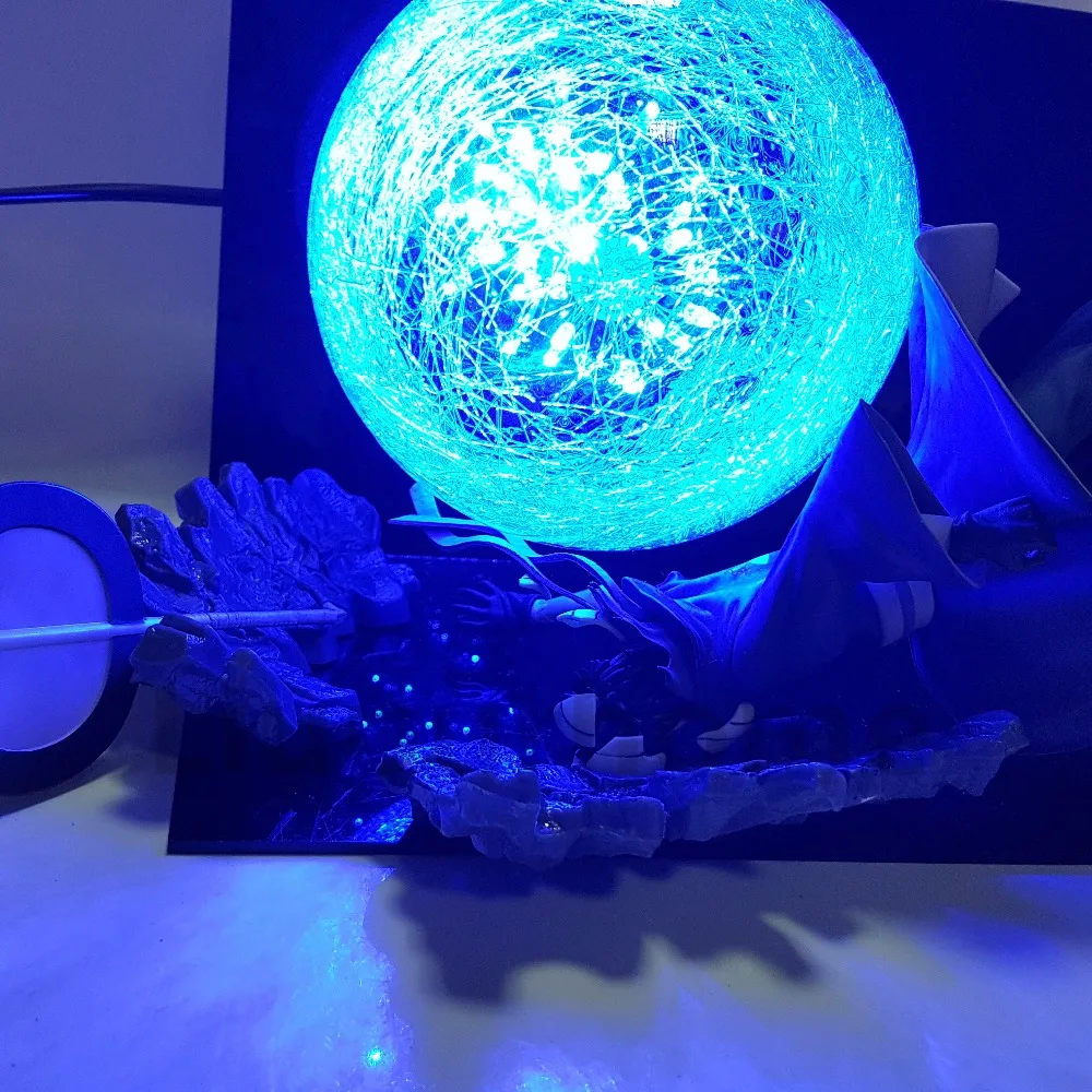 Героя аниме «Наруто uzumaki VS Obito Rasengan DIY светодиодный Ночной светильник с рисунком из аниме «Наруто» Учиха Obito эффект светодиодный настольная лампа