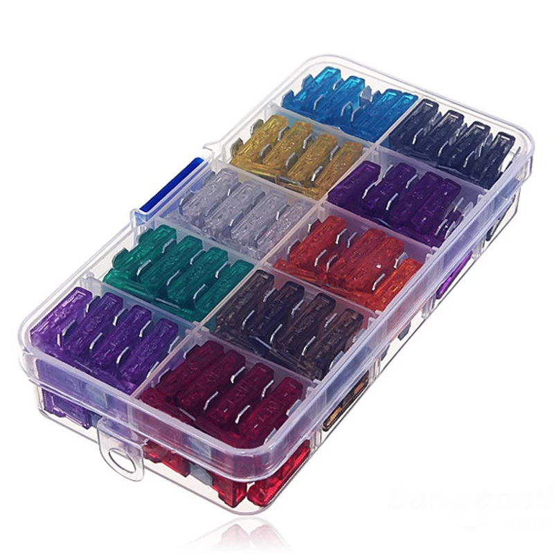 100 шт./лот автомобиля разных цветов Ассорти предохранитель автомобильные Средний