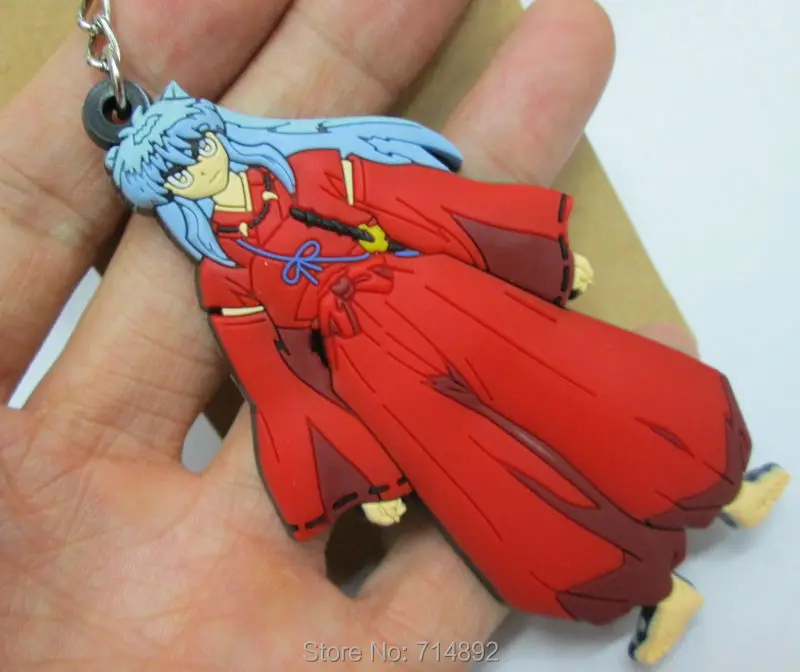 

Брелки и подвески из ПВХ с фигурками Inuyasha 10 шт./лот