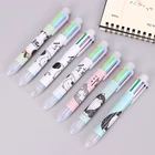 Шариковая ручка 6 в 1, многоцветная ручка, креативные стационарные маркировочные ручки, офисные и школьные принадлежности