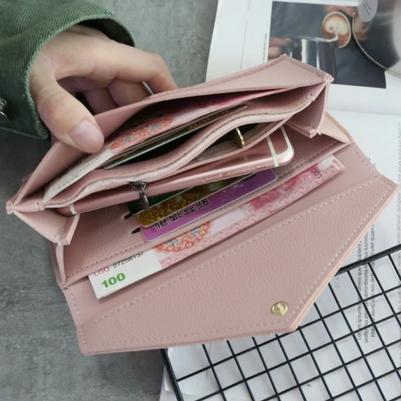 Новый Модный женский клатч кошелек большой вместимости длинный короткий с