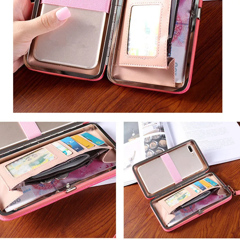 XZXBBAG модные женские длинные кошельки с бантом многофункциональные держатели для