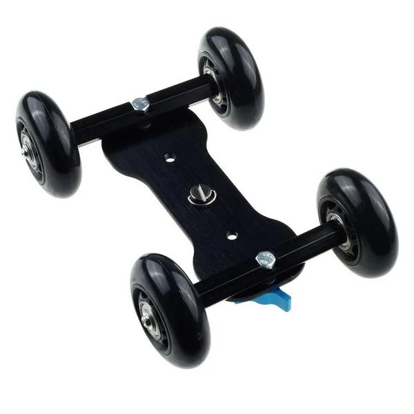 4 колесный Настольный рельсовый слайдер для цифровой зеркальной камеры