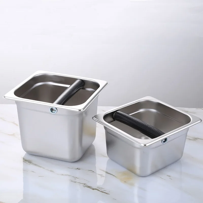 Stainless Steel Coffee Tamper Knock Box Barista Slag Manual Grinder Espresso Accessories For | Дом и сад