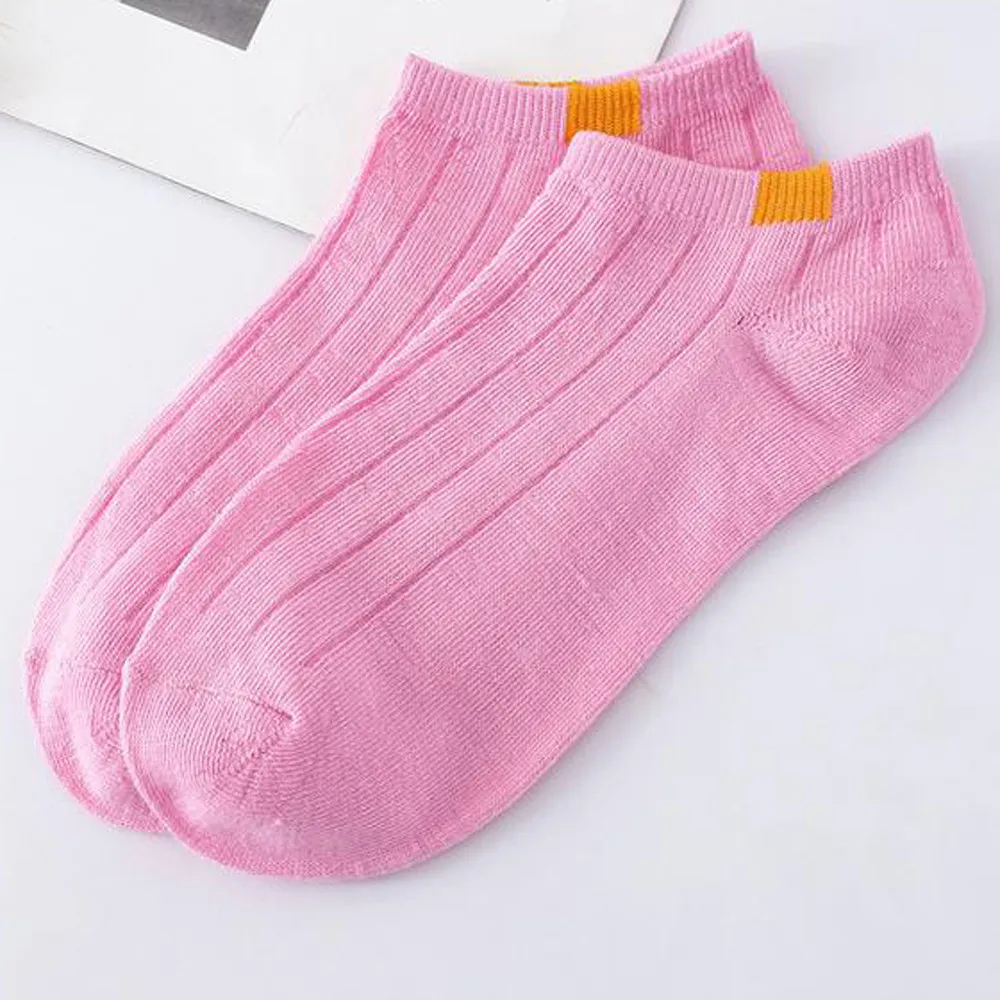 Pink JAYCOSIN Новинка 1 пара унисекс удобные полосатые хлопковые носки тапочки короткие носки - Цвет: Pink