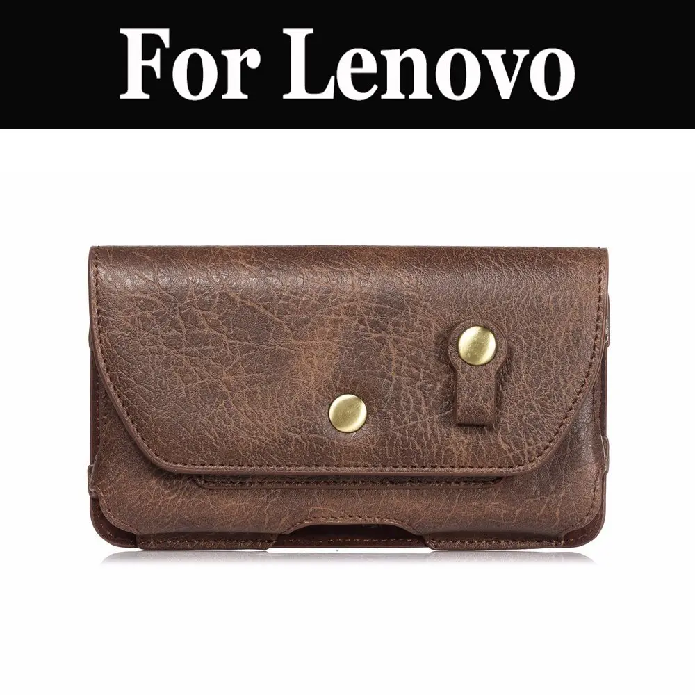 Мягкая кожаная поясная сумка для мужчин чехол с зажимом ремня Lenovo Lemon 3 C2 Vibe C S1L Power
