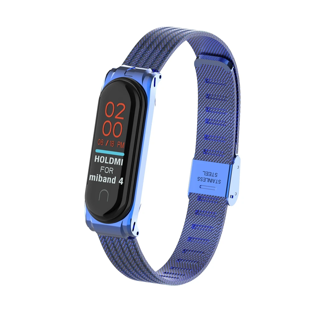 Универсальный металлический ремешок для xiaomi mi band 4 3, металлический ремешок, умный Браслет для mi band 4, сменные ремешки для часов mi 4 3