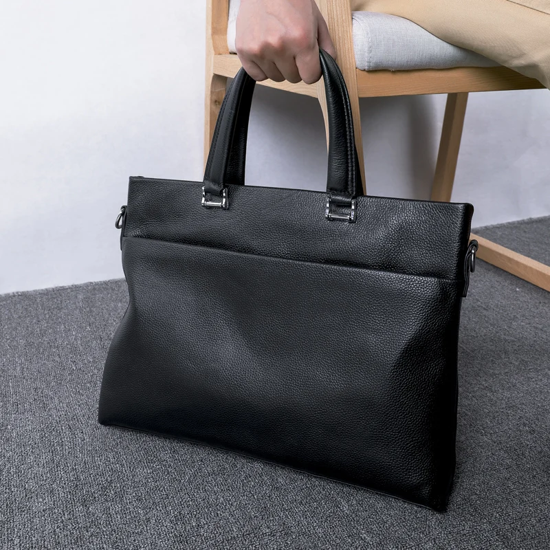 

BAQI Brand Men Briefcase Bag Men HandBags Genuine Cow Leather 2019 Fashion Computer Business Bag Men Shoulder bags Messenger Bag