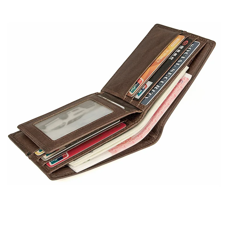 Short man purse han edition of cowhide leather authentic young students personality wallet restoring ancient ways is vert | Багаж и сумки