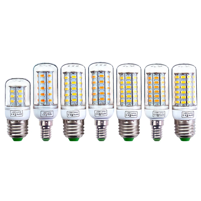 LED Bulb Corn E27 E14 220V Light SMD5730 Mini Smart IC Lamp 24/36/48/56/69/72LEDs Chandelier Home Decoration Z20 | Лампы и освещение