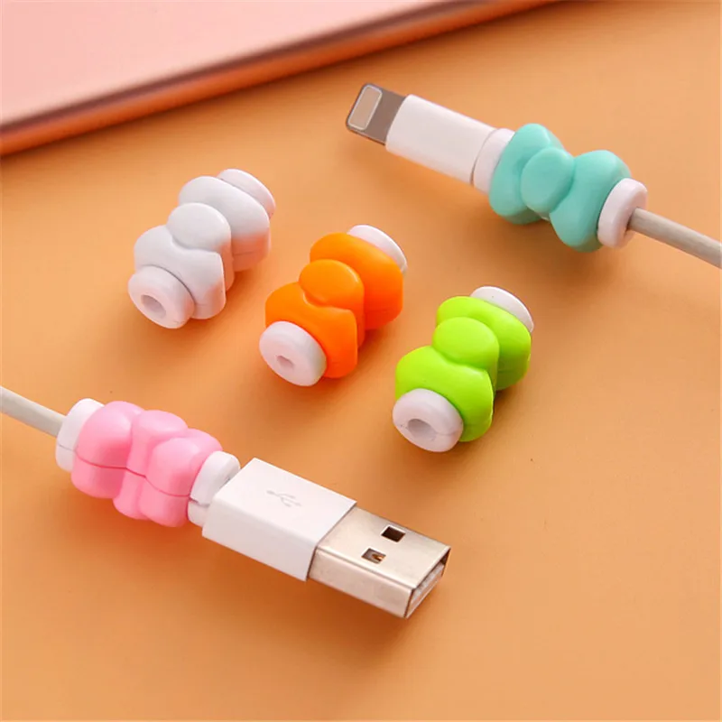 SIANCS 10 шт милый галстук бабочка кабель протектор зарядный шнур USB для зарядки