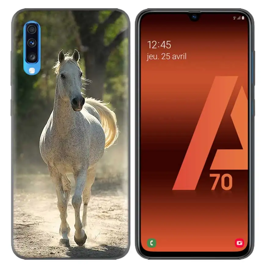 07 Акварель лошадь бегущие лошади узор чехол для samsung Galaxy A10 A20 A30 A40 A50 A60 A70 A80 A20e A6 A8 A7 A9 плюс - Color: 07