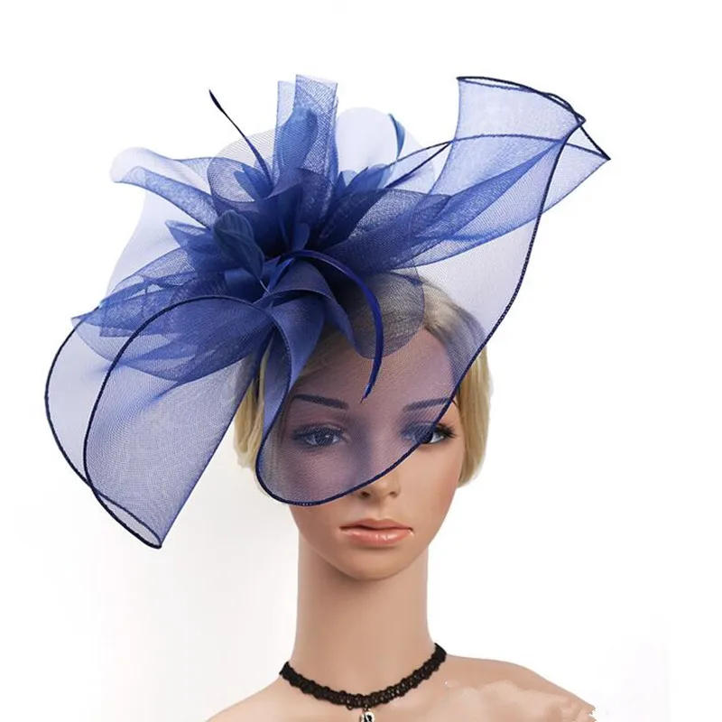 

Woman Lady Girls Big Veil Top Hat Headband Bridal Banquet Dance Headwear Hair Accessory Wedding Party Hairbands Christmas