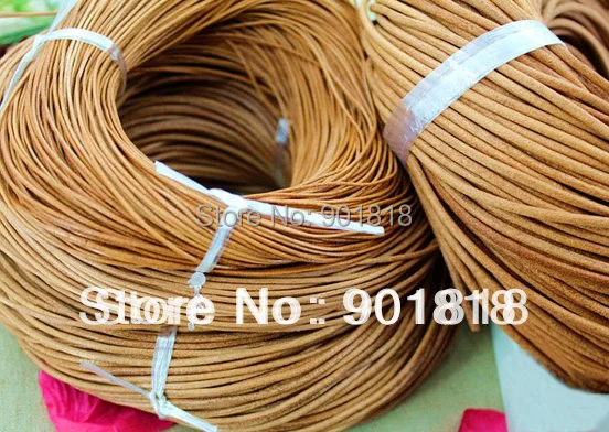 5 м/лот 2 мм натуральный 100% натуральная коровья кожа круглый шнур для браслета и