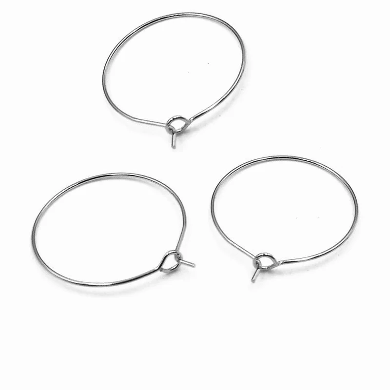 Большие круглые серьги кольца из нержавеющей стали для изготовления ювелирных
