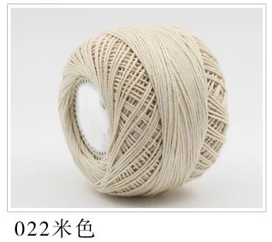 22 Mylb 1 шар = 50 г 3# кружевная хлопковая пряжа, кружевная пряжа для вязания крючком, ручное вязание, хлопок - Цвет: 22