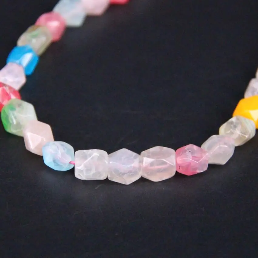 15 5 &quot/нитка маленького размера радужные натуральные ограненные Агаты самородок