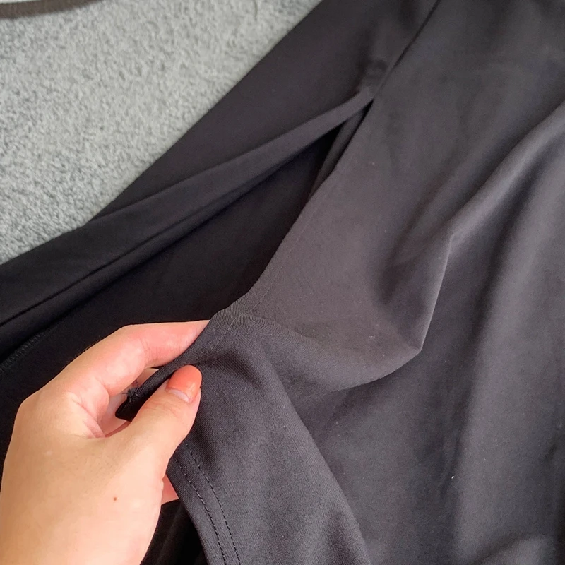 

2019 new fashion women's Dress sexy V-neck closed waist slimming slits temperament beach dresses