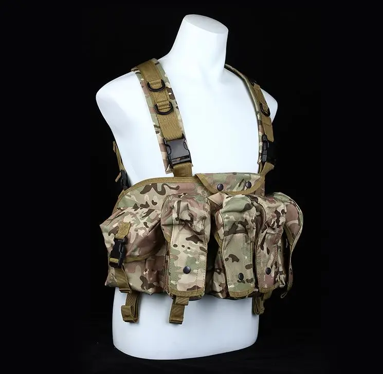 CP Открытый AK 47 журнал Перевозчик боевой жилет военный камуфляж тактический жилет страйкбол патроны нагрудная установка охотничье снаряжение - Цвет: CP