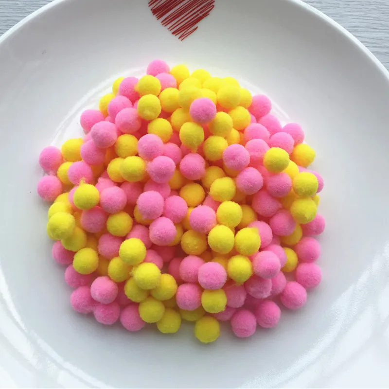 Mix C2 C5 Issequins Ремесло 10 мм 15 мм Смешанные помпоны DIY куклы одежда ручной работы материал мягкие пушистые Помпоны мяч для детские игрушки «сделай сам» Аксессуары - Цвет: Mix C2 C5