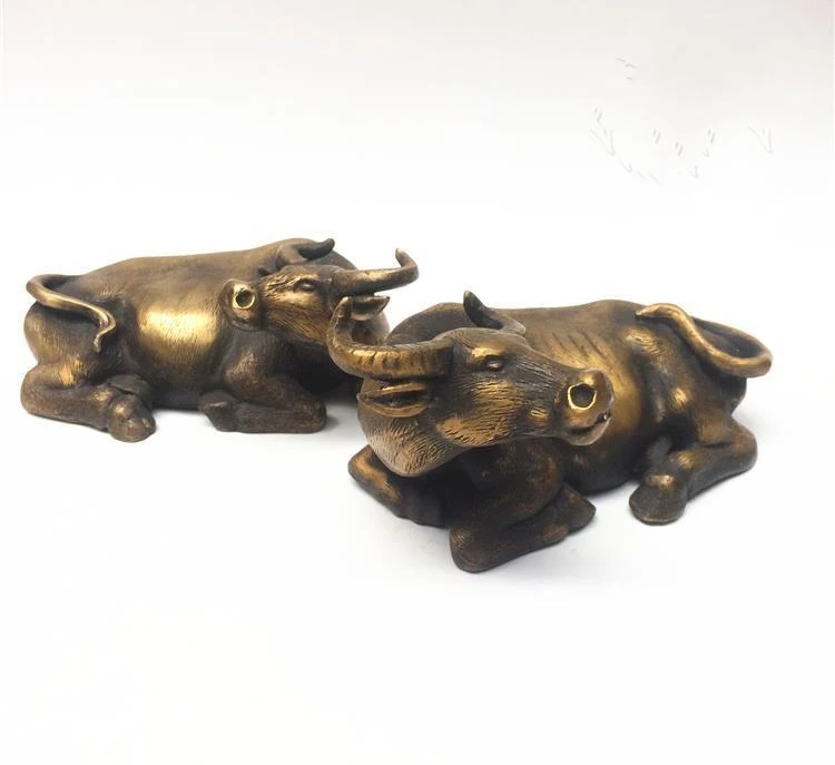 Бронзовая статуя Художественная Скульптура 3D бронзовая буйвола ручной работы