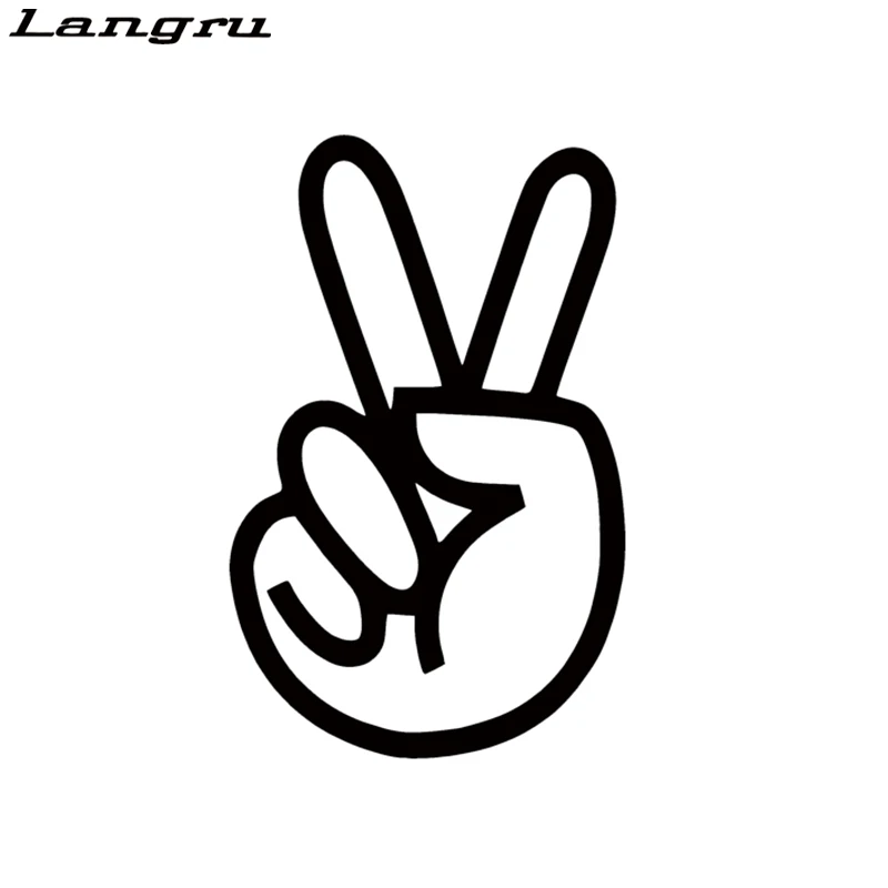 Виниловая наклейка Langru Peace наклейки на окна автомобиля для стенок бампера JDM знак