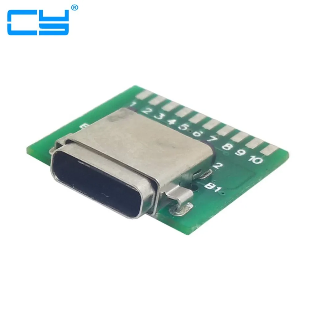 

DIY 24pin USB 3,1 Type C гнездовой разъем SMT Тип с адаптером для платы ПК