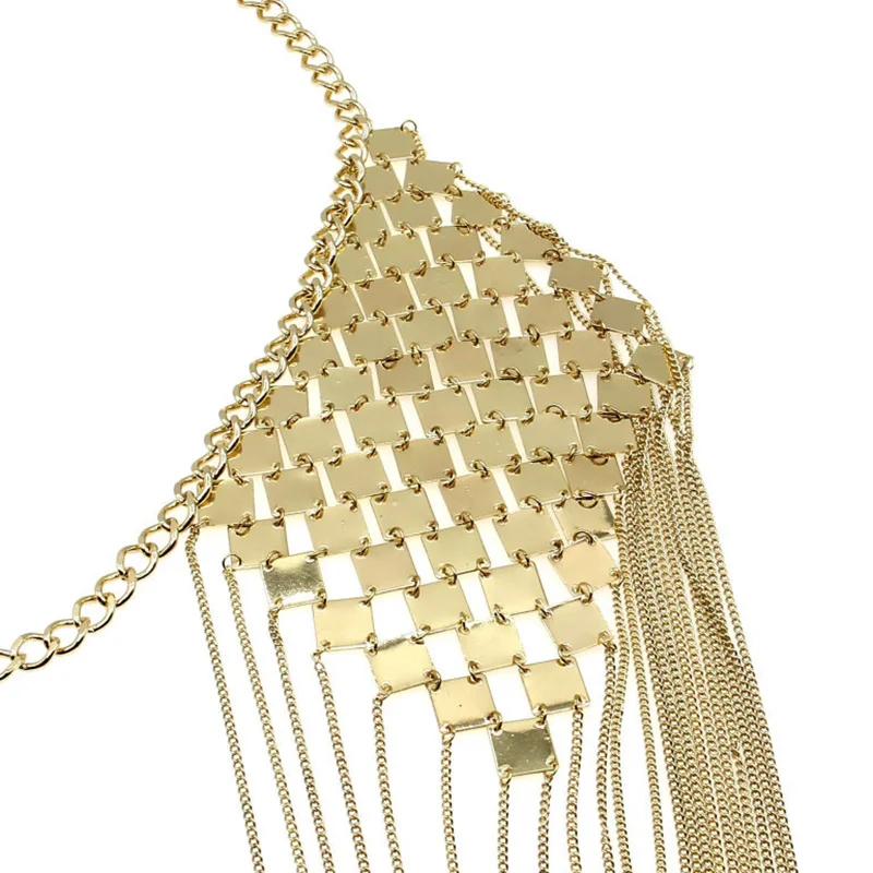 Женское богемное колье цепочка MANILAI длинное ожерелье на плечо с кулоном