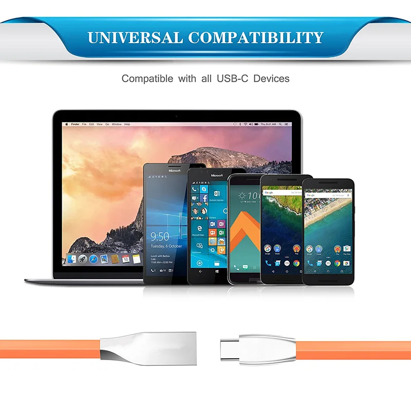 USB кабель Go2linK типа C из цинкового сплава ультрапрочный передачи данных для MacBook /